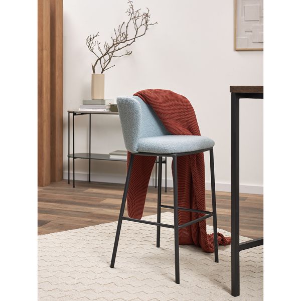 Стул барный foggy, букле, голубая пудра Bergenson Bjorn