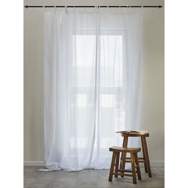 Тюль из хлопка белого цвета из коллекции essential, 140х290 см Tkano