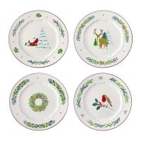 Набор из четырех тарелок nordic winter из коллекции new year essential, D23 см Tkano