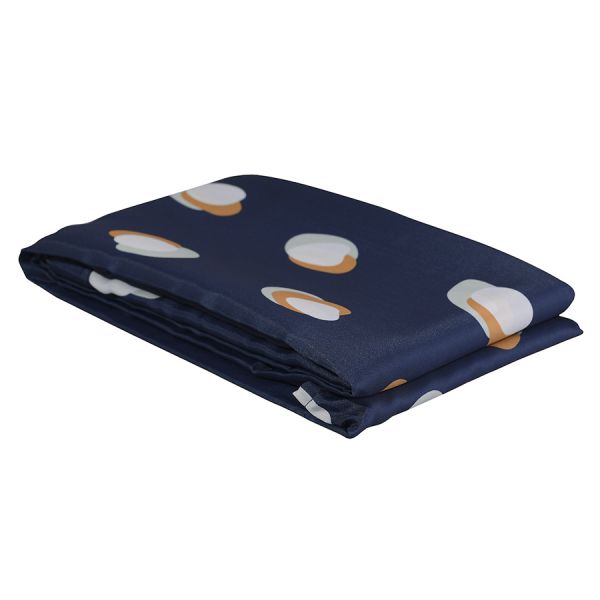 Штора для ванной темно-синего цвета с принтом sun spots  из коллекции wild