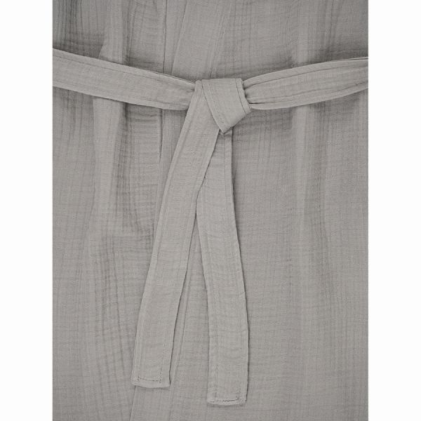 Халат из многослойного муслина серого цвета из коллекции essential, размер s Tkano