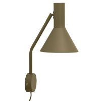 Лампа настенная lyss 42х18 см оливковая матовая