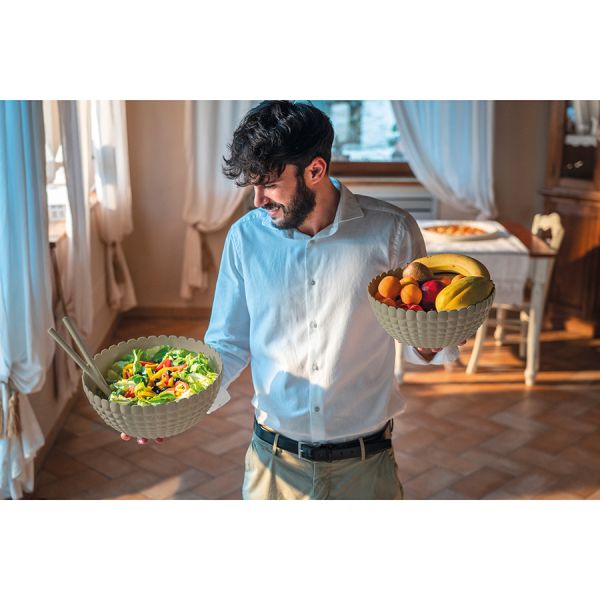 Салатник tiffany 25 см, серо-бежевый Guzzini