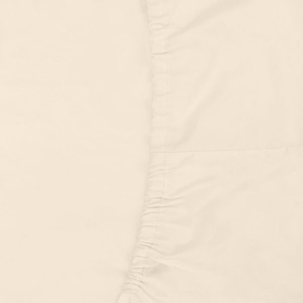 Простыня на резинке из сатина белого цвета из коллекции essential 160х200х30 см