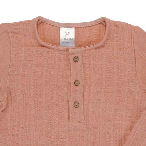 Рубашка из хлопкового муслина цвета пыльной розы из коллекции essential 3-4y