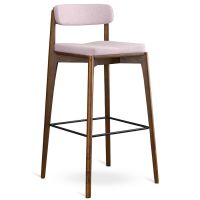 Стул барный aska рогожка орех/розовый Latitude