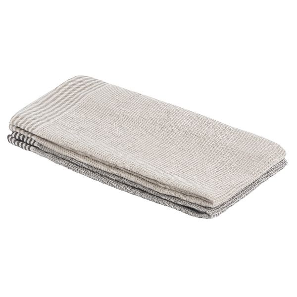 Набор из двух вафельных полотенец с контрастным кантом из коллекции essential, 50х70 см