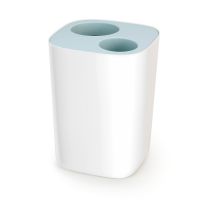 Контейнер мусорный Split™ для ванной комнаты бело-голубой