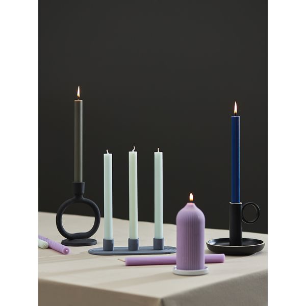 Свеча декоративная цвета лаванды из коллекции edge, 16,5см Tkano