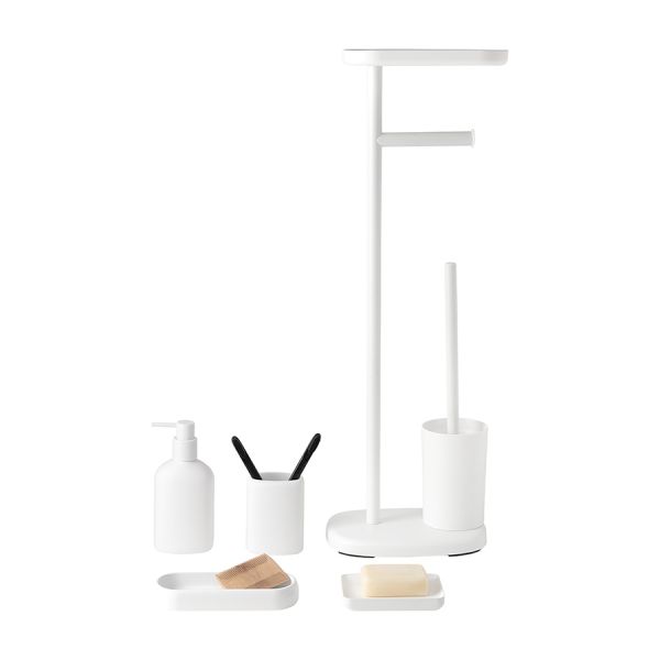 Подставка для ванных принадлежностей slim, белая, малая Bergenson Bjorn Bath