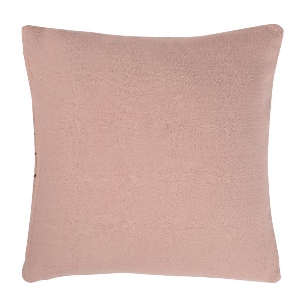 Подушка декоративная cтеганая из хлопка цвета пыльной розы из коллекции ethnic, 45х45 см Tkano