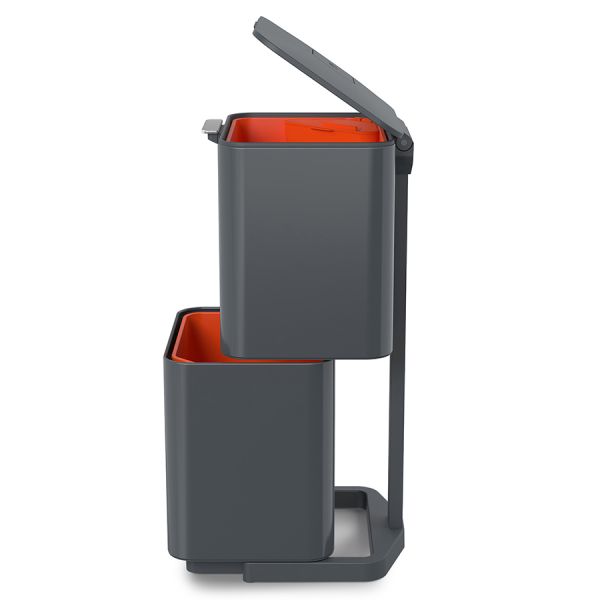 Контейнер для мусора с двумя баками Totem Max 60 л графит Joseph Joseph