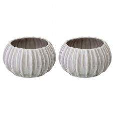 Набор из 2 салатников actinia серого цвета из коллекции sea treasures Tkano