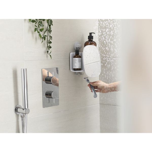 Органайзер для душа с зеркалом easystore белый