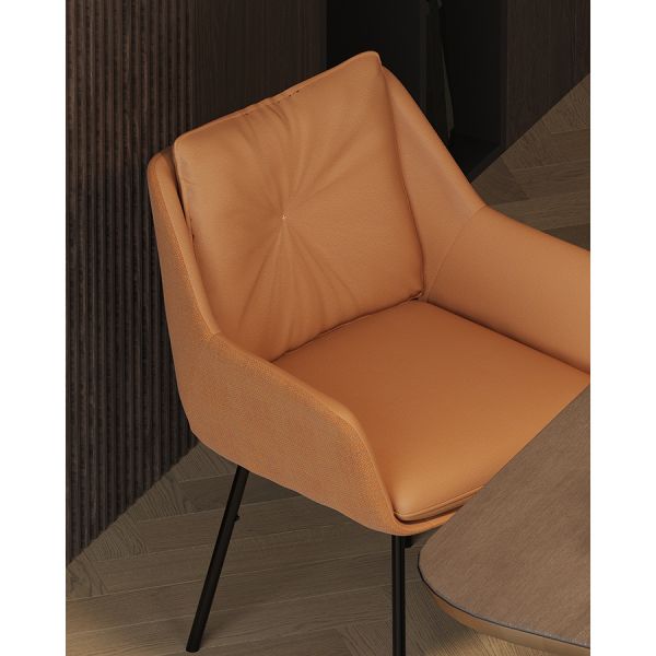 Стул allar, экокожа, рогожка, коричневый Bergenson Bjorn