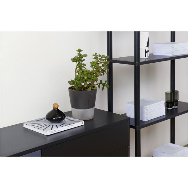 Стеллаж saga set001 5 полок 92х33х222 см черный Latitude