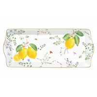 Блюдо прямоугольное Цветы и лимоны, 35х15 см Easy Life