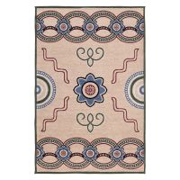 Ковер из хлопка по мотивам эвенских орнаментов из коллекции cultural heritage, 160х230 см Tkano