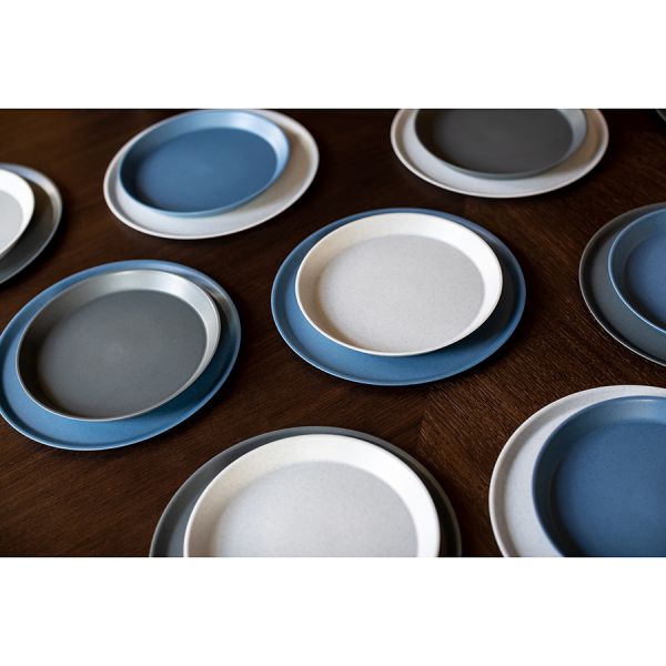 Тарелка connect organic 20,5 см темно-серая