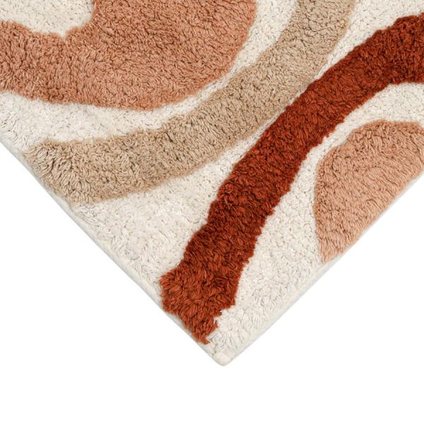 Коврик для ванной flow терракотового цвета из коллекции ethnic Tkano