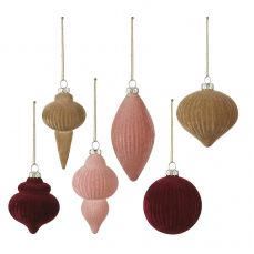 Набор ёлочных украшений velvet mood из коллекции new year essential, 6 шт Tkano
