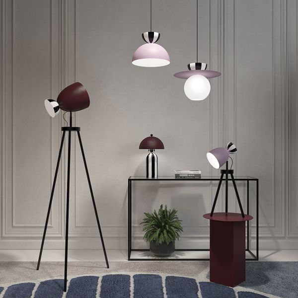 Светильник настольный anniken, D20х58 см, черный/белый/лиловый Bergenson Bjorn
