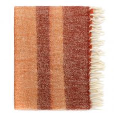 Плед мохеровый over horizon терракотового цвета из коллекции trendy ruffles, 130х180 см Tkano