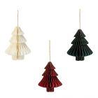 Набор новогодних украшений из бумаги Огни в лесу из коллекции new year essential, 3 шт Tkano