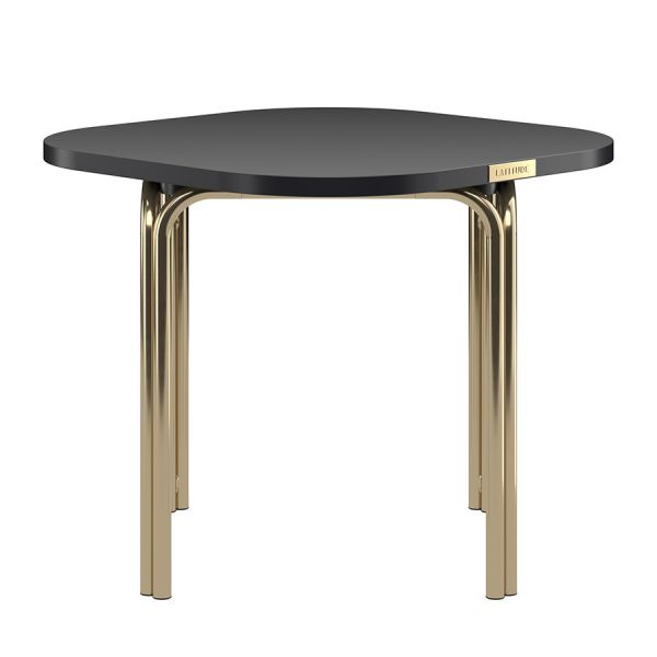 Столик кофейный ror, 50х50 см, латунь/черный Latitude