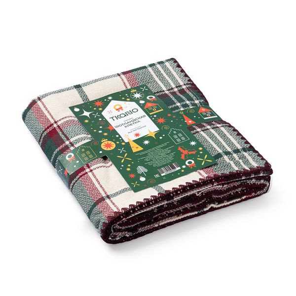 Скатерть Шотландская клетка из коллекции new year essential 140x180 см Tkano