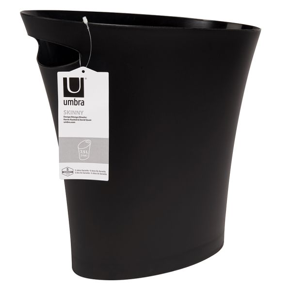 Корзина для мусора skinny, 7,5 л, черная