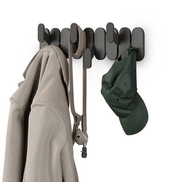 Вешалка настенная tempo, 6 крючков, черная Umbra