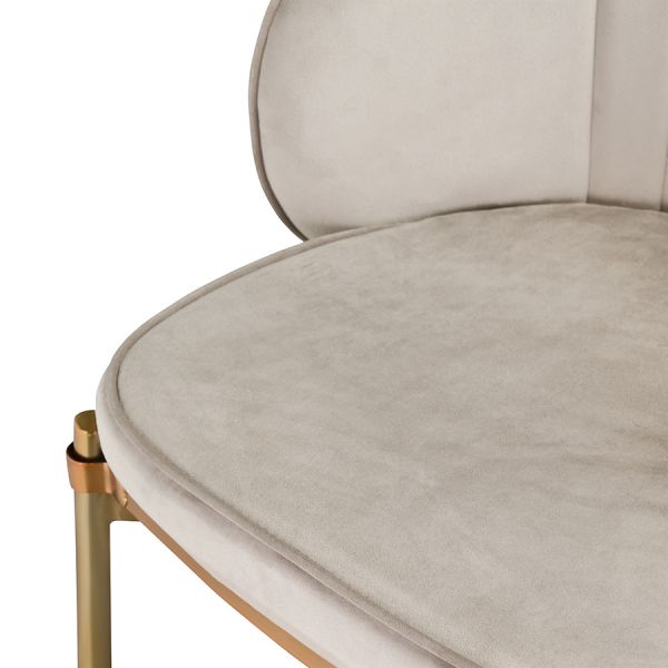 Стул барный coral, велюр, серо-бежевый Bergenson Bjorn