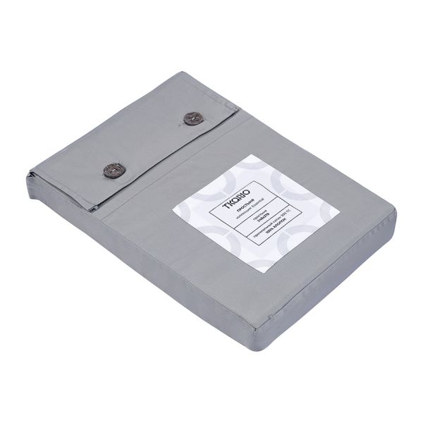 Простыня из премиального сатина светло-серого цвета из коллекции essential, 240х270 см Tkano