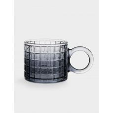 Кружка 300 мл, стекло, серая, Квадраты ANNA LAFARG