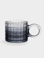 Кружка 300 мл, стекло, серая, Квадраты ANNA LAFARG
