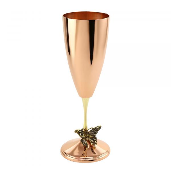 Фужер 150 мл «Бабочка» медный с чернением КМ745ФЖ06