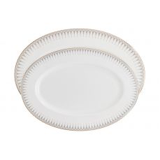 Блюдо 34,5 см, фарфор, белое, с золотистым кантом, Аррис Anna Lafarg Emily
