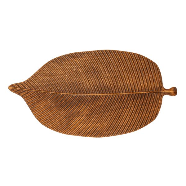 Блюдо для сервировки "Тополь", 20x39 см, темно-коричневый Uneca