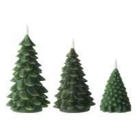 Набор из трех электрических свечей christmas forest из коллекции new year essential, 3 шт Tkano