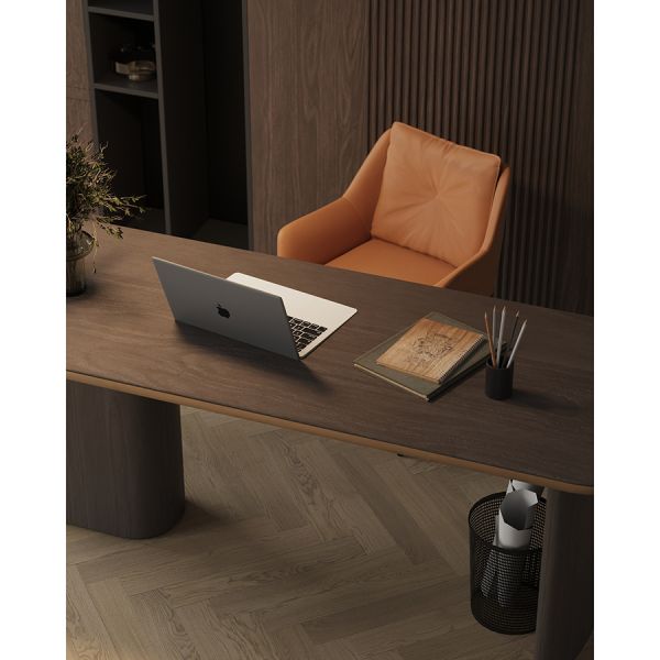 Стул allar, экокожа, рогожка, коричневый Bergenson Bjorn