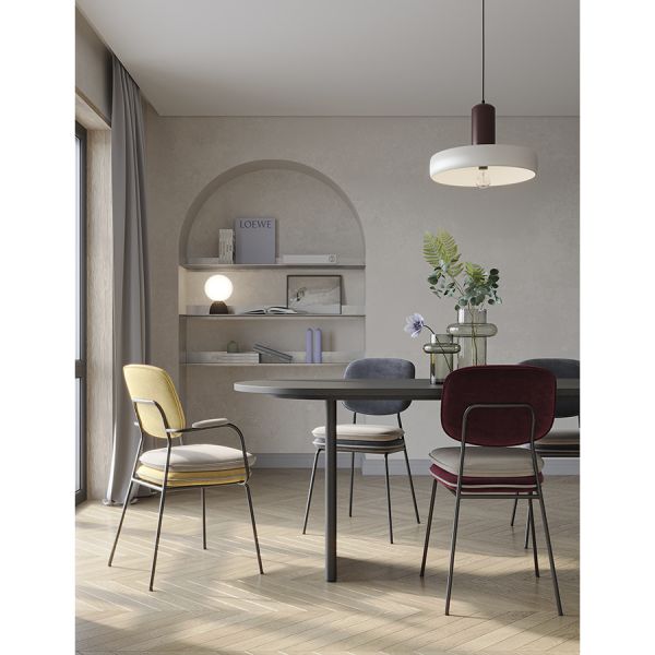 Стул pea, велюр, бордовый/бежевый Bergenson Bjorn