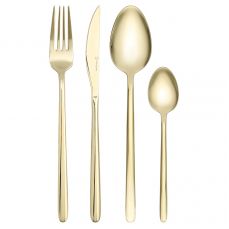 Набор столовых приборов pure на 6 персон, 24 предмета, золотистые глянцевые Liberty Jones