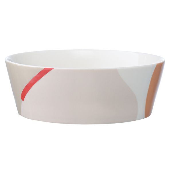 Набор из двух салатников бежевого цвета с авторским принтом из коллекции freak fruit 16см