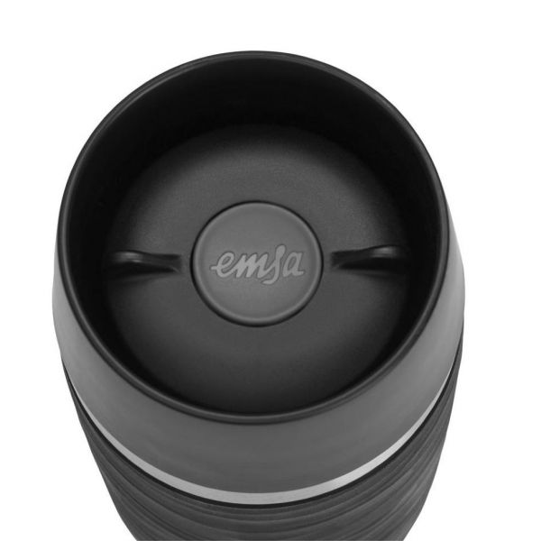 Термокружка 360 мл EMSA TRAVEL MUG WAVES черная 