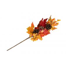 Ветка декоративная 54 см, полиэстер/пенопласт, Букет с тыквой, Bright pumpkin ANNA LAFARG