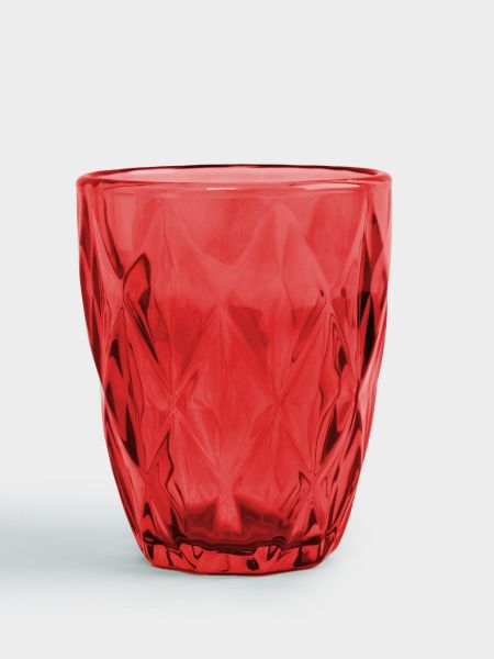 Стакан 270 мл, стекло, красный, Diamond color ANNA LAFARG