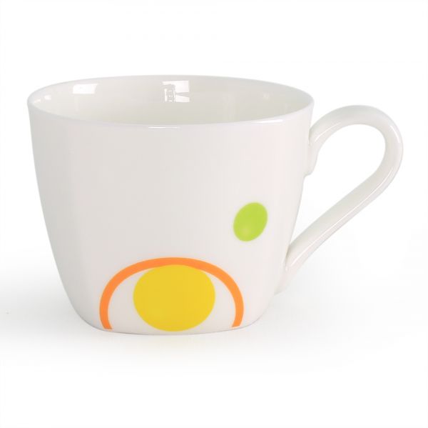 Чайный сервиз АККУ Круги из костяного фарфора на 6 персон 15 предметов