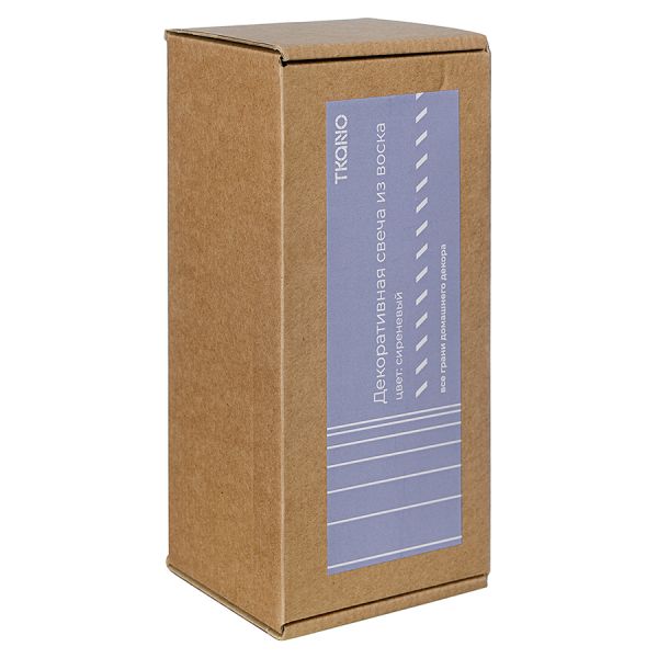 Свеча декоративная цвета лаванды из коллекции edge, 16,5см Tkano