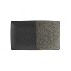 Блюдо 27,5х16 см, фарфор, черно-серое, в крапинку, прямоугольное, Umi Maxwell & Williams